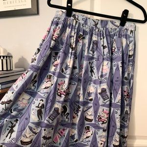 Kitschy Witch Designs Spellbound Skirt in Magic Show Print
